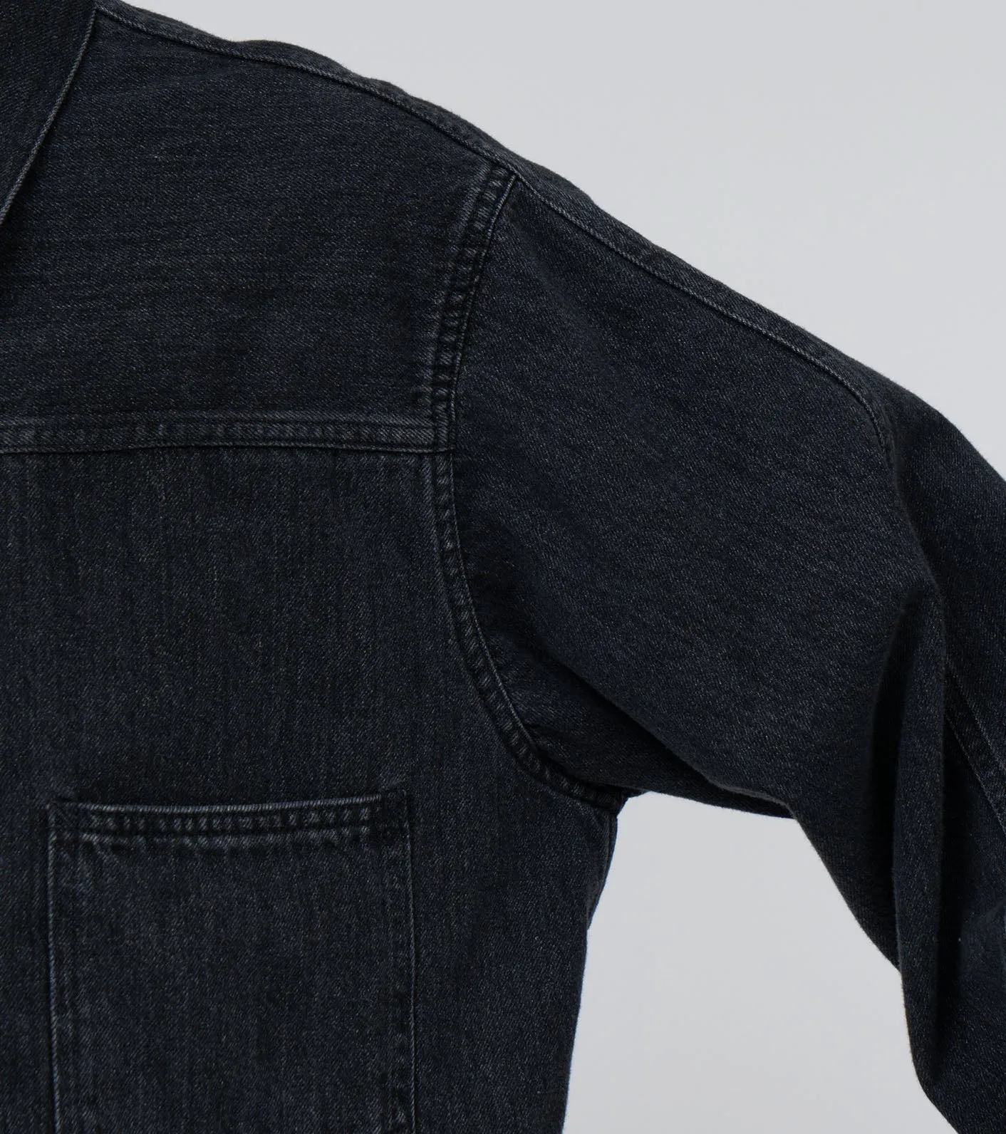 Short Denim Jacket - Gray