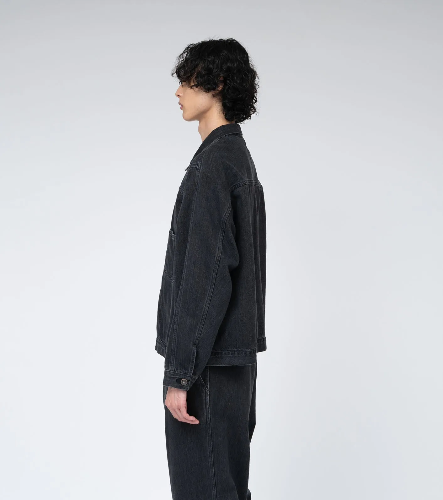 Short Denim Jacket - Gray