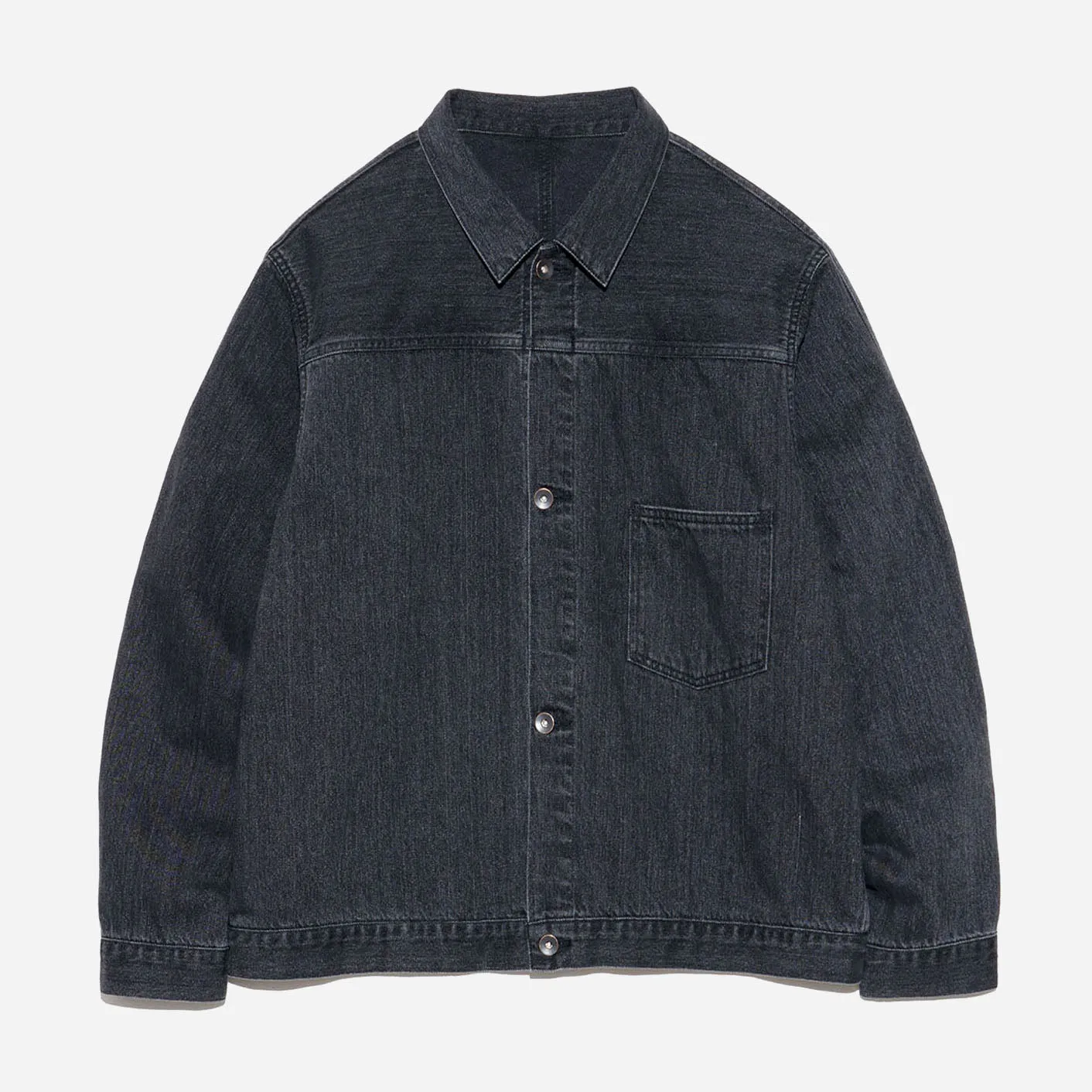 Short Denim Jacket - Gray
