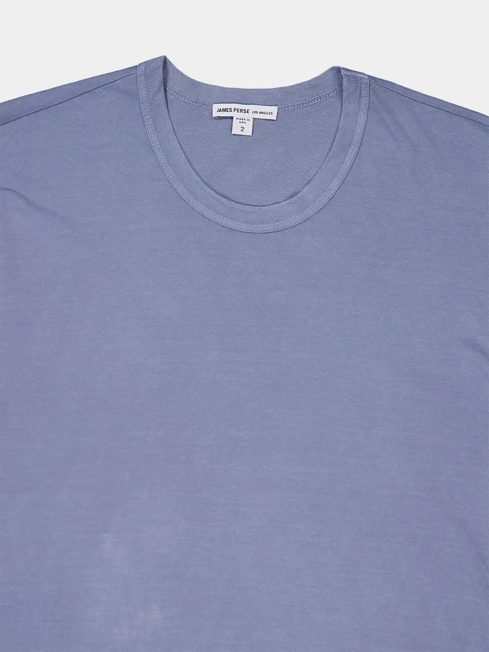 Short Sleeve Crew Neck Blue T-Shirt