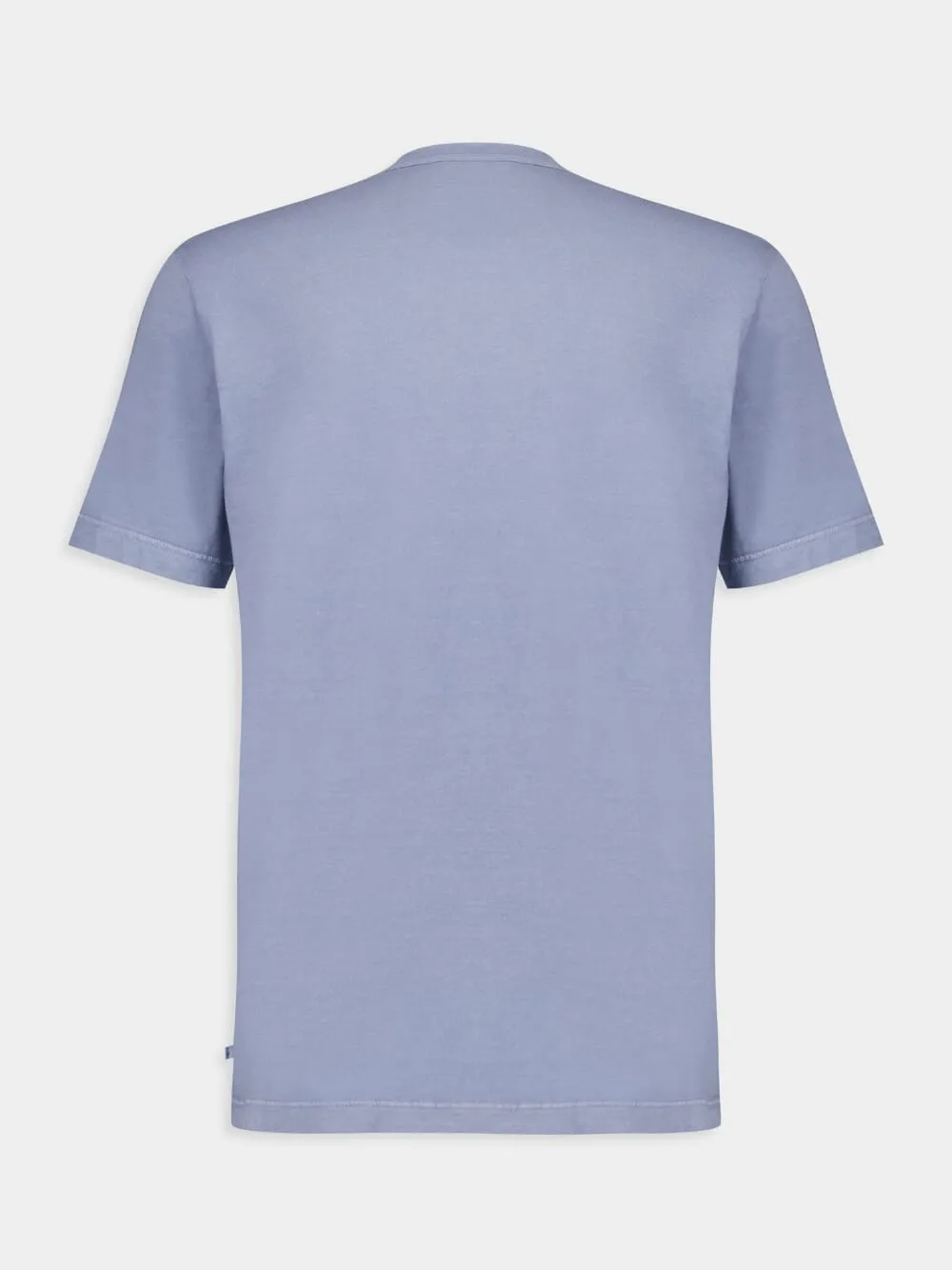 Short Sleeve Crew Neck Blue T-Shirt