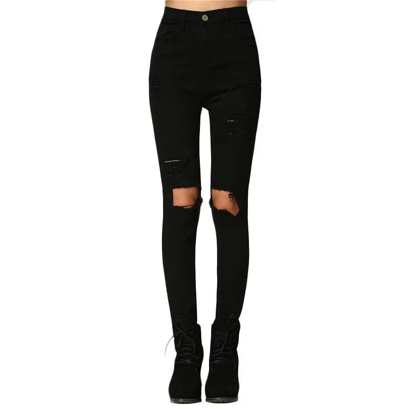 Shredded Pencil Jeans