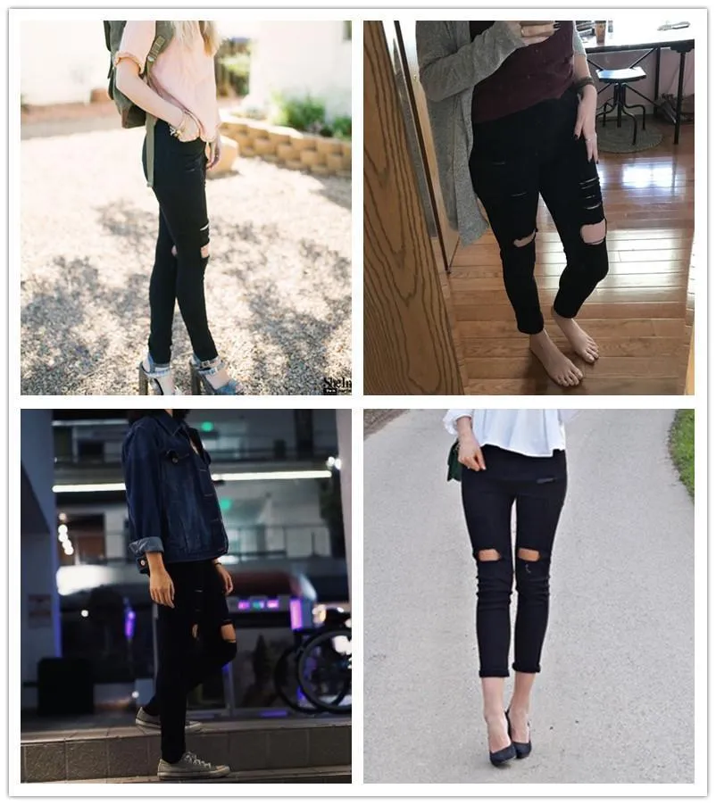 Shredded Pencil Jeans