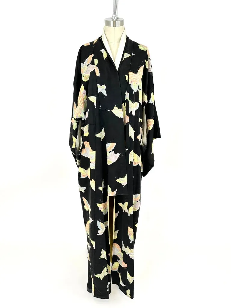 Silk Butterfly Jacquard Kimono