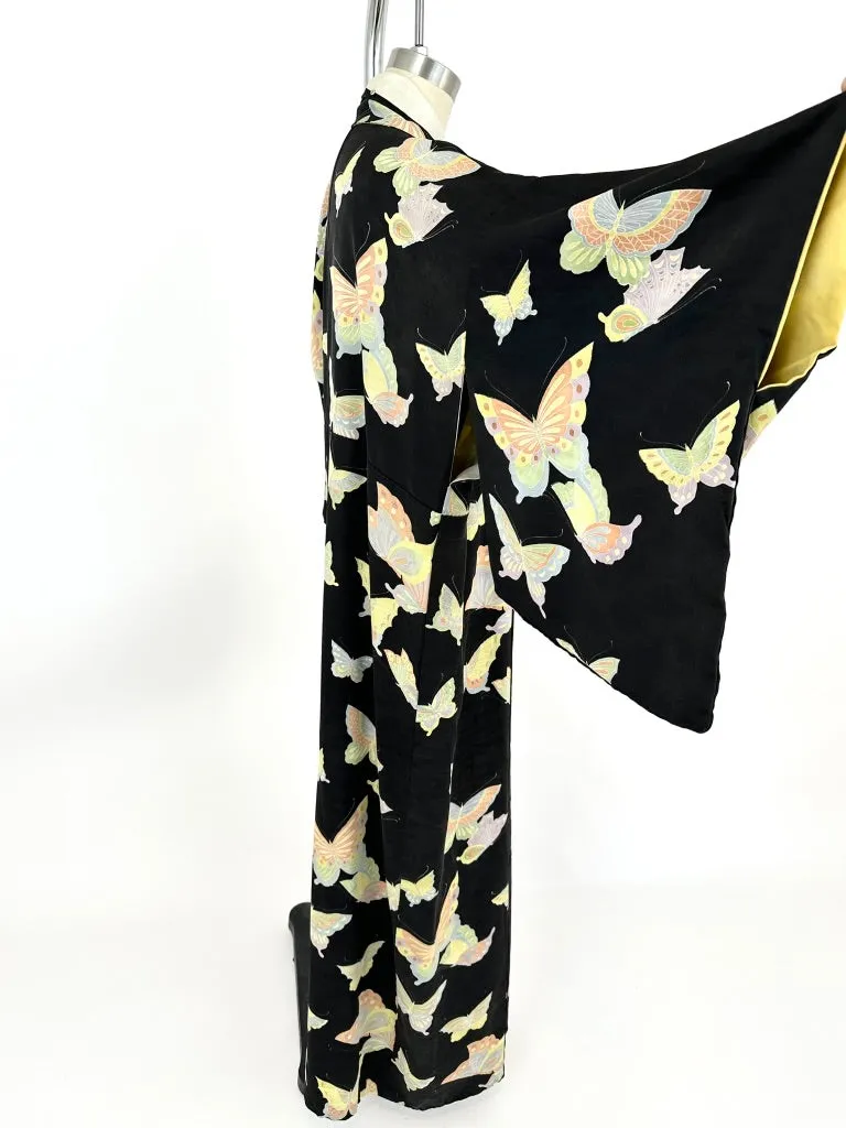 Silk Butterfly Jacquard Kimono