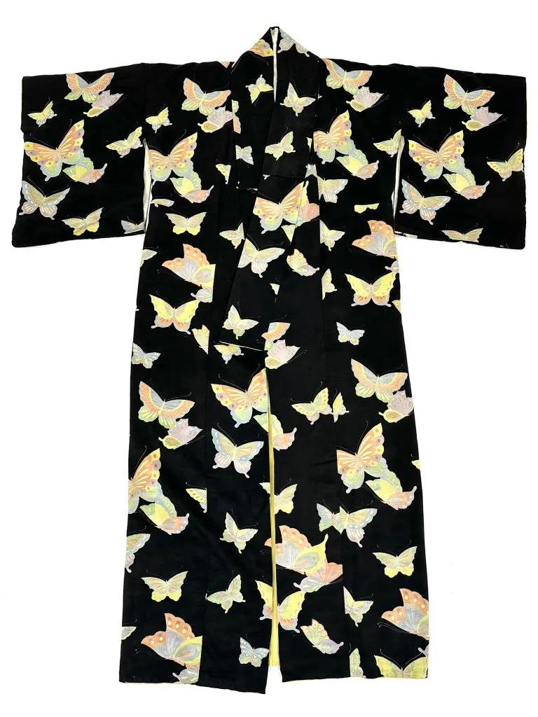 Silk Butterfly Jacquard Kimono