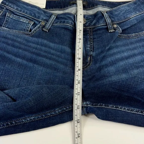 Silver Jeans Womens Suki Slim Boot Cut Mid Rise Curvy Pockets Indigo Blue 31 New