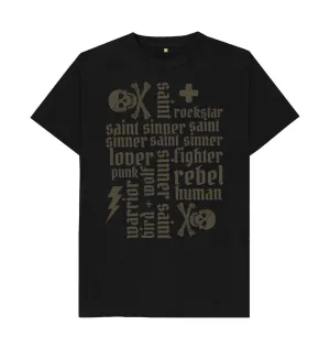 Sinner Saint   More Classic Tee (Khaki Lettering)