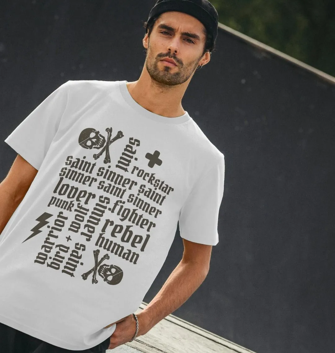 Sinner Saint   More Classic Tee (Khaki Lettering)