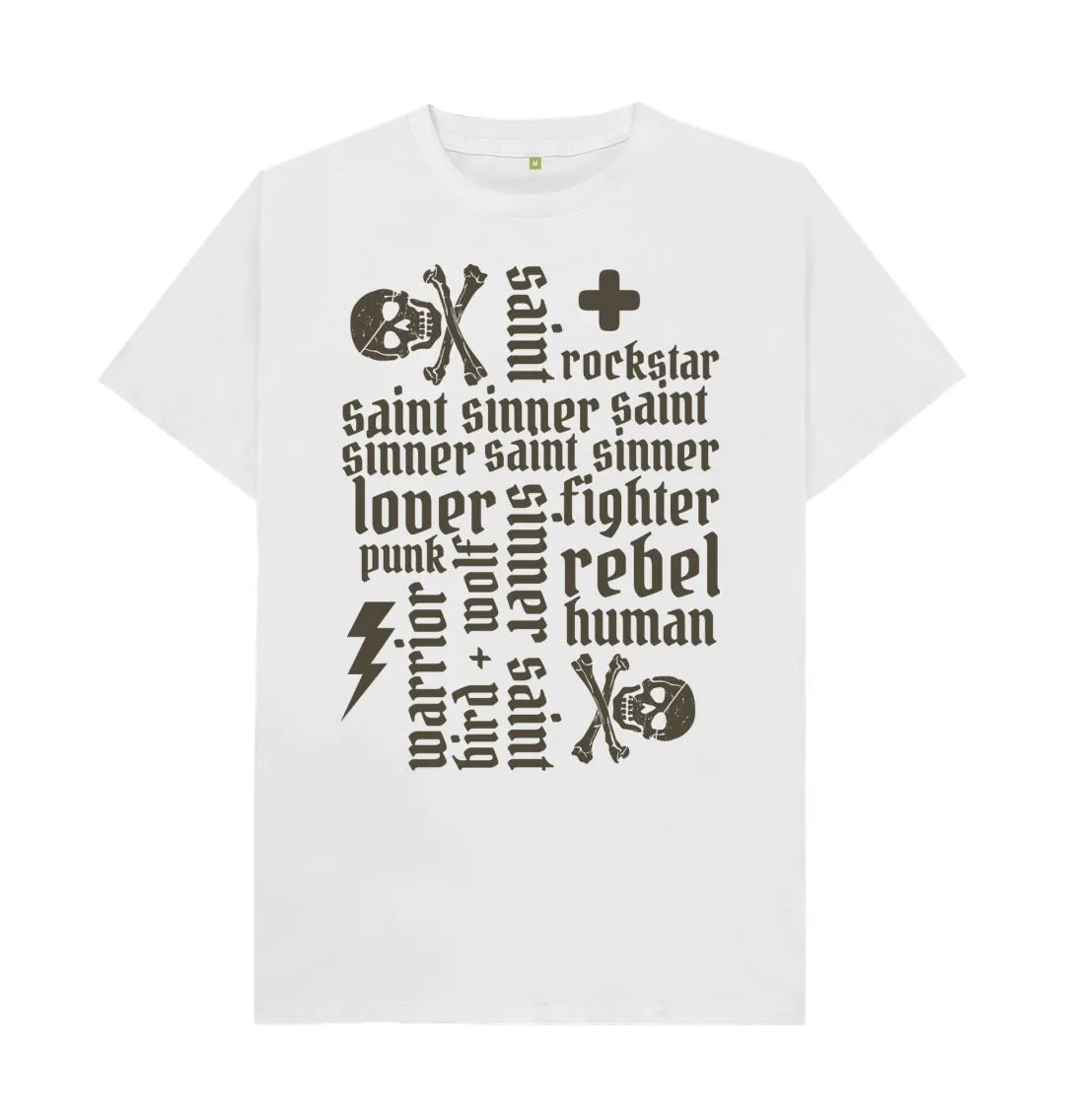 Sinner Saint   More Classic Tee (Khaki Lettering)