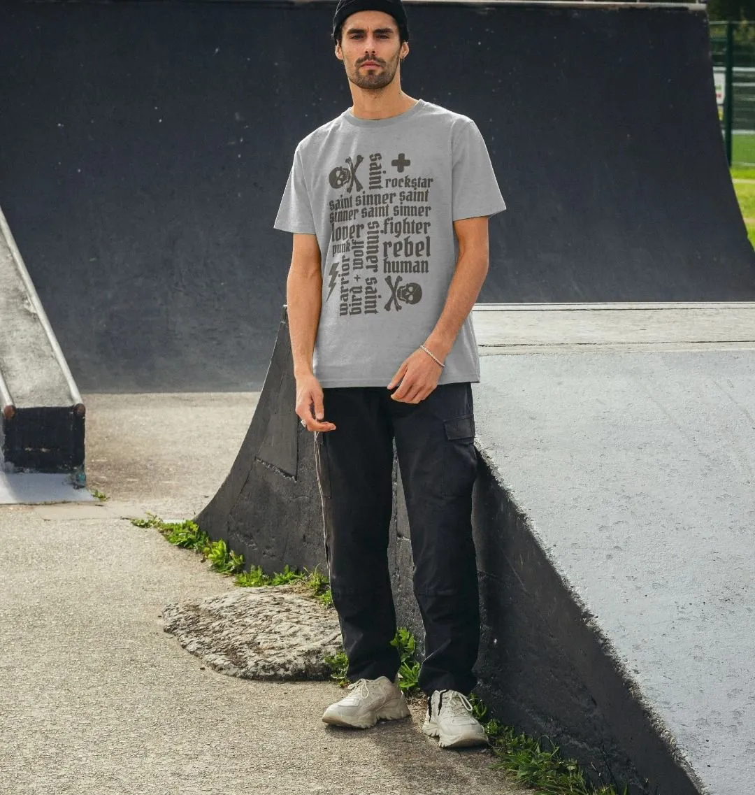 Sinner Saint   More Classic Tee (Khaki Lettering)