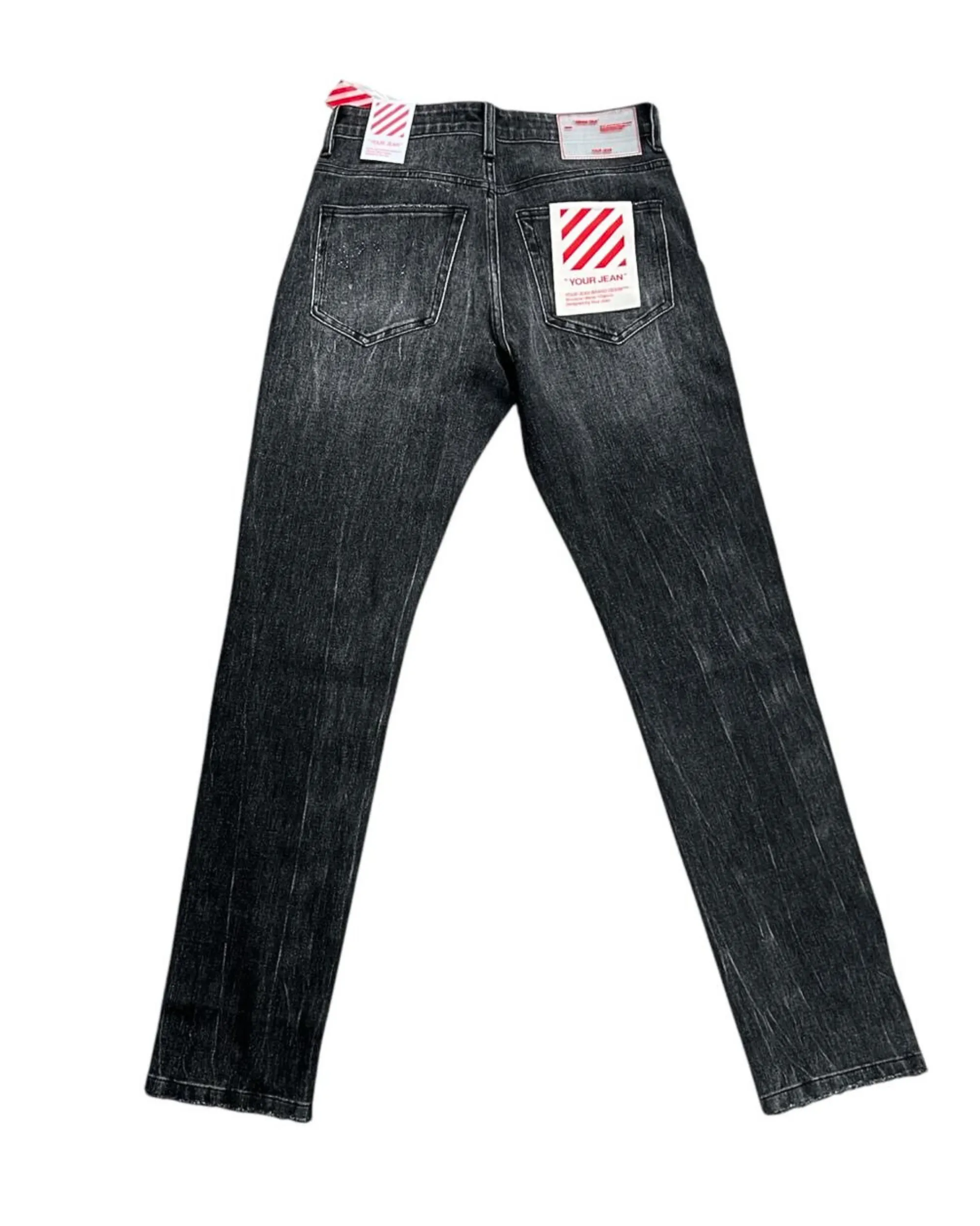 Skinny Custom Stretch Washed Black