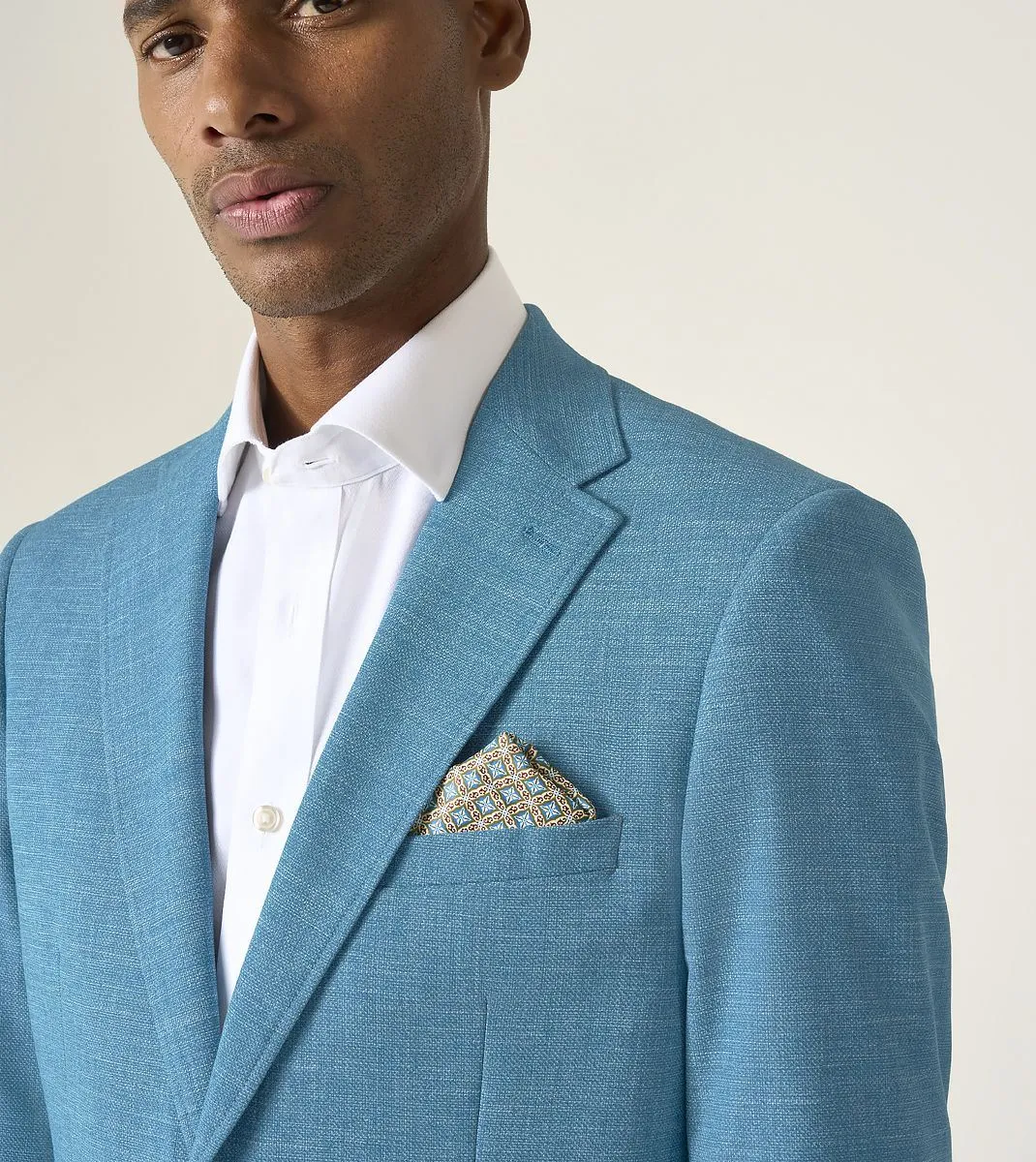 Skopes Tailored Fit Jamie Suit Jacket For Men in Aqua Blue, 36S-62L