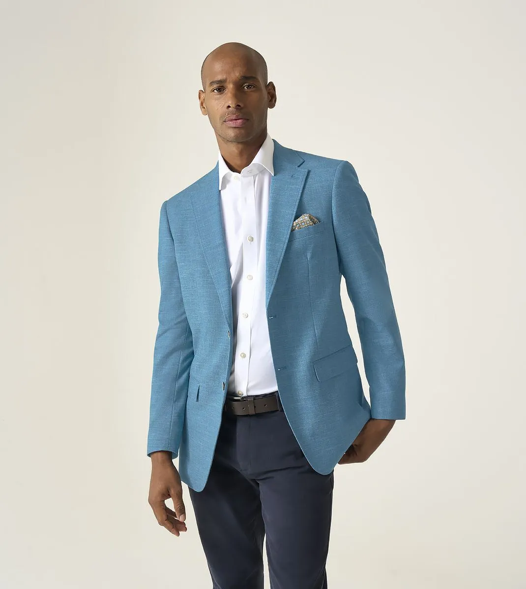 Skopes Tailored Fit Jamie Suit Jacket For Men in Aqua Blue, 36S-62L