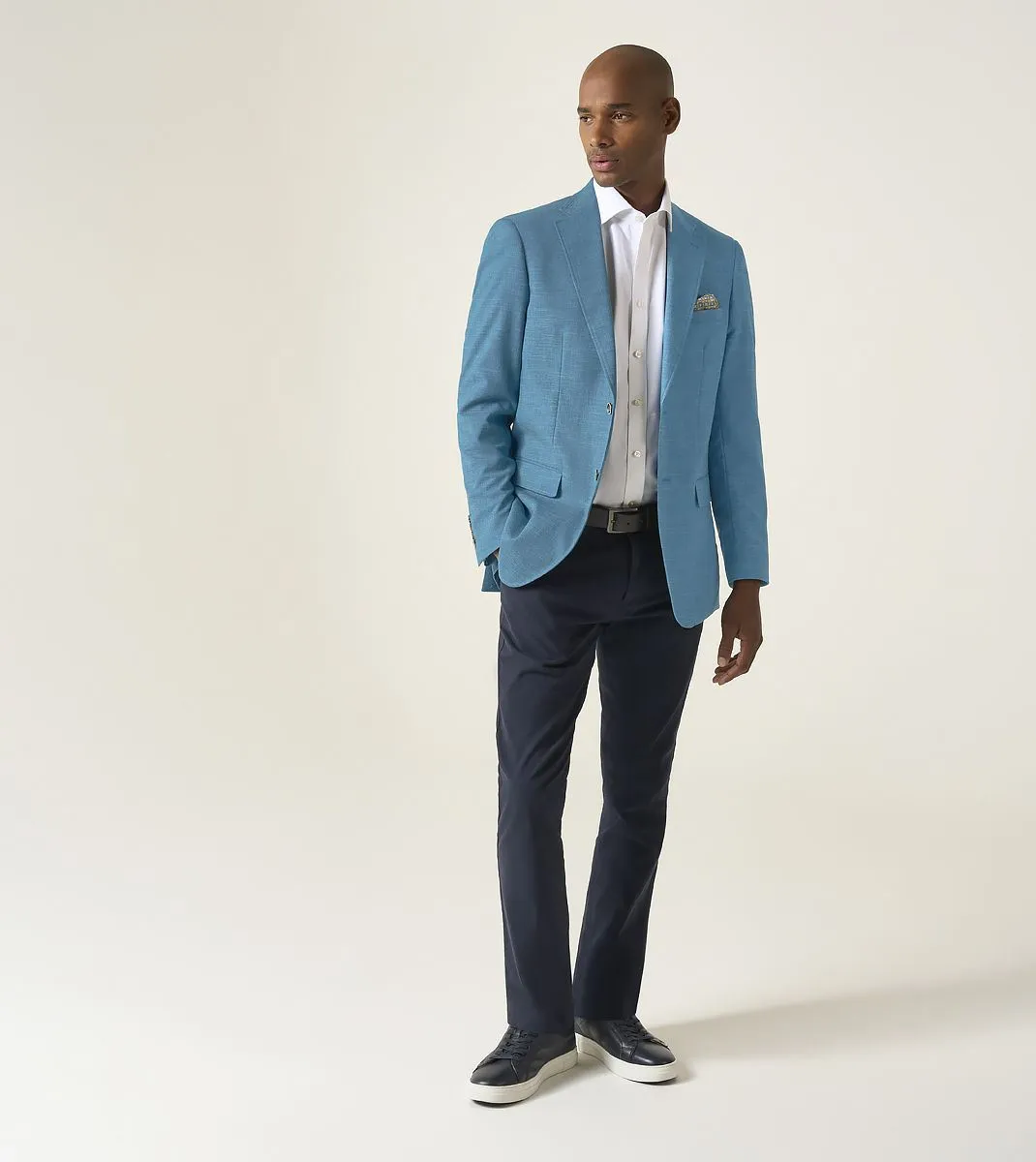 Skopes Tailored Fit Jamie Suit Jacket For Men in Aqua Blue, 36S-62L