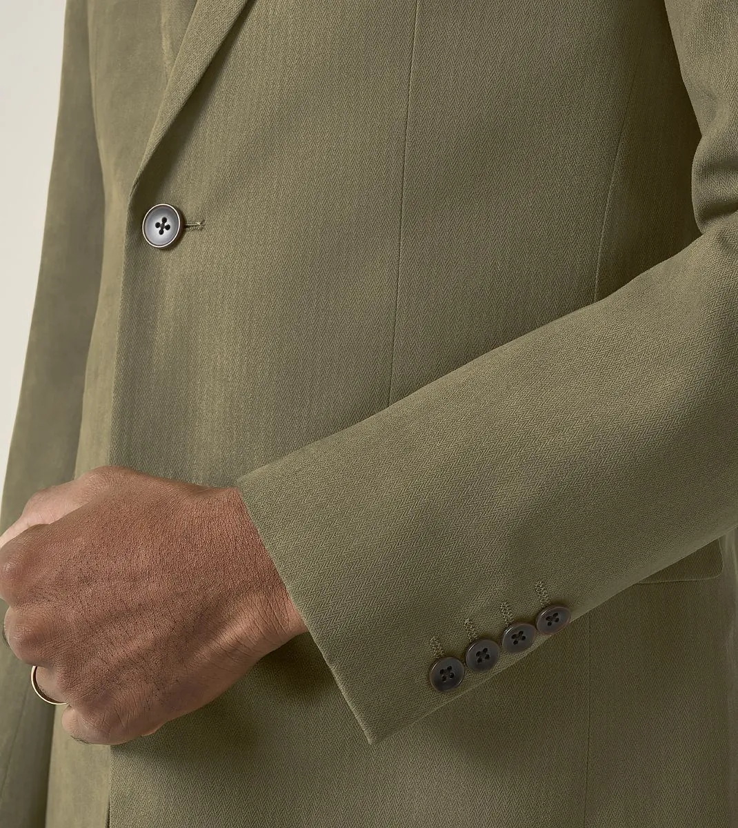 Skopes Tailored Fit Padua Jacket For Men in Sand Beige Herringbone, 36S-62L