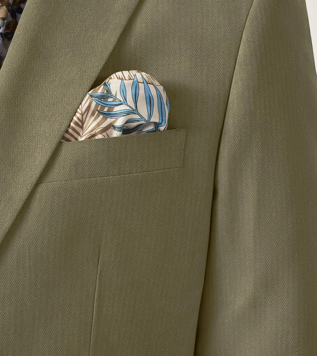 Skopes Tailored Fit Padua Jacket For Men in Sand Beige Herringbone, 36S-62L