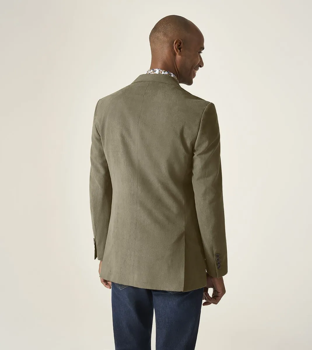 Skopes Tailored Fit Padua Jacket For Men in Sand Beige Herringbone, 36S-62L