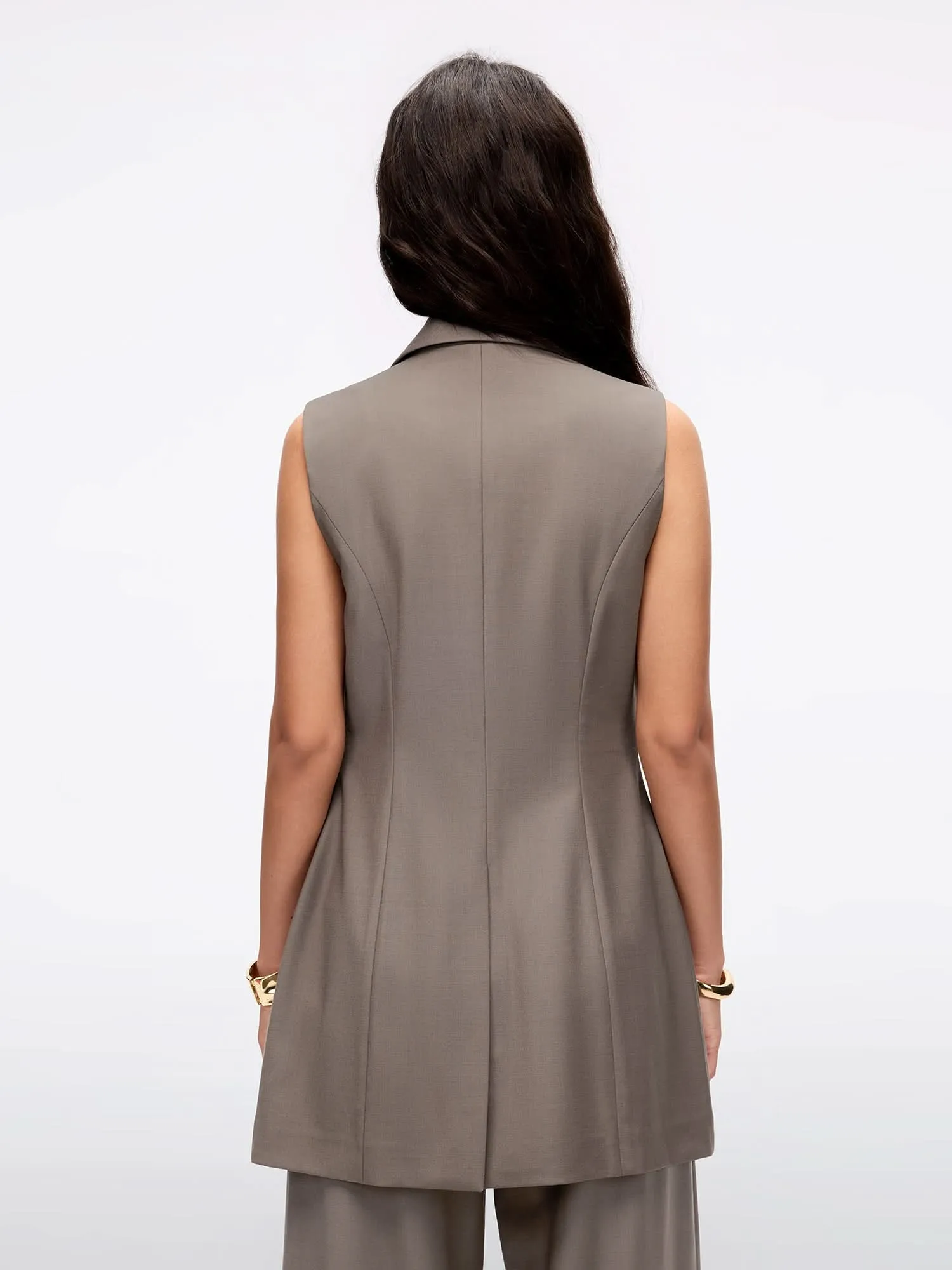 Sleeveless Blazer Vest