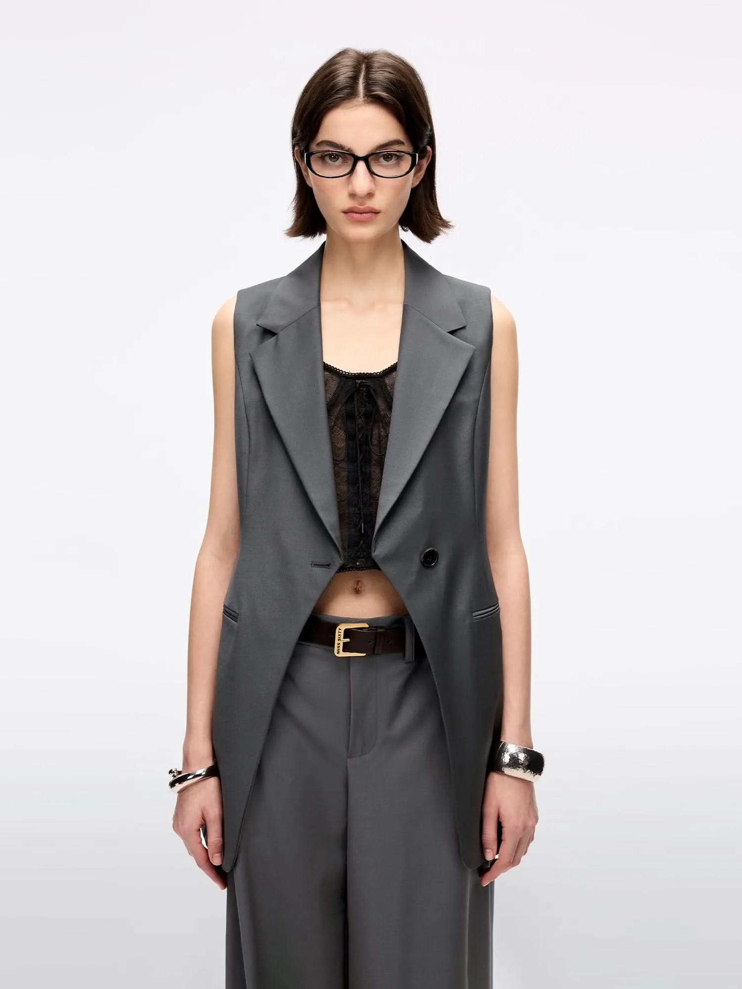 Sleeveless Blazer Vest