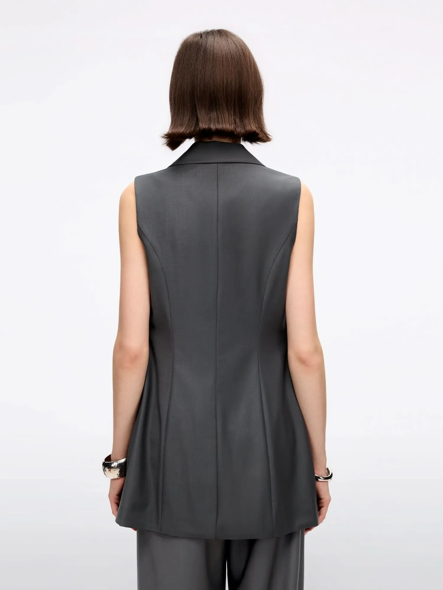 Sleeveless Blazer Vest