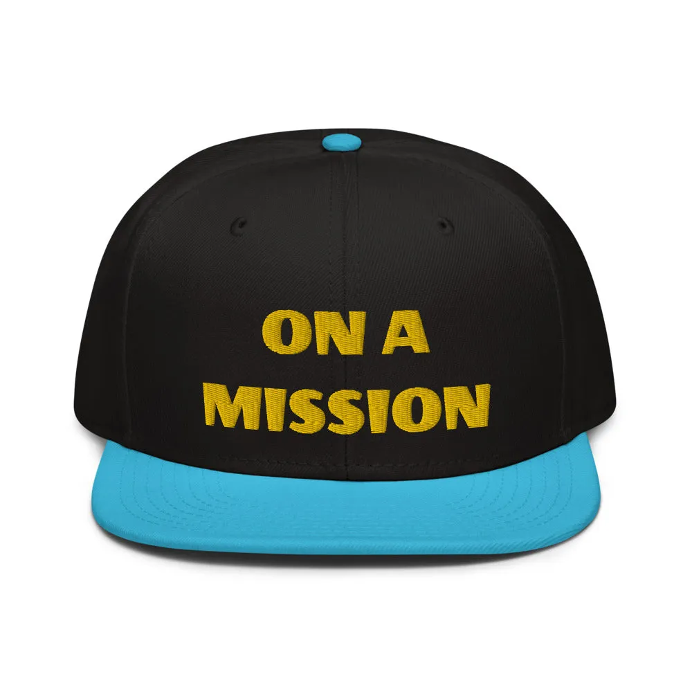 Snapback Hat "1052-0121 On A Mission (Yellow Logo)"