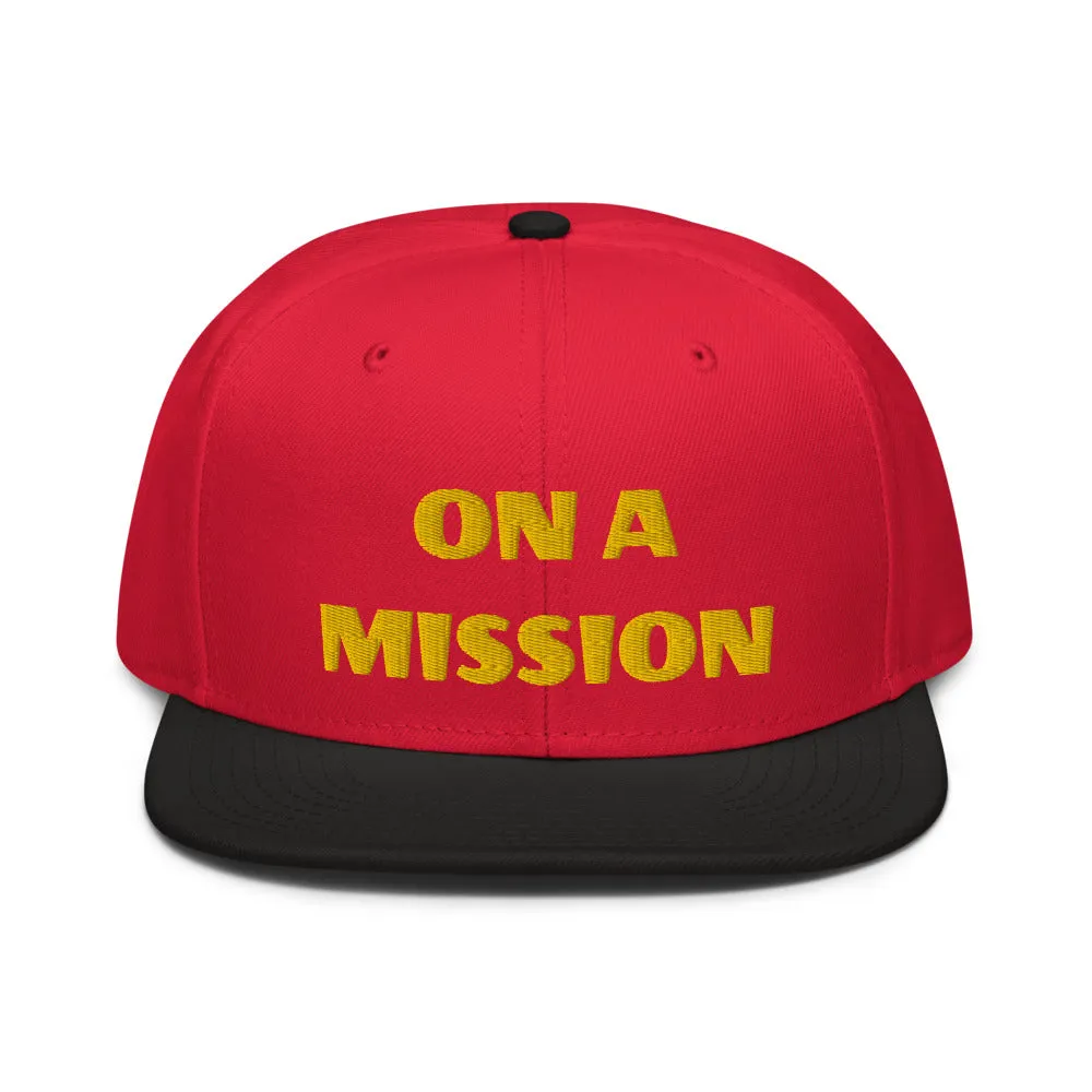 Snapback Hat "1052-0121 On A Mission (Yellow Logo)"