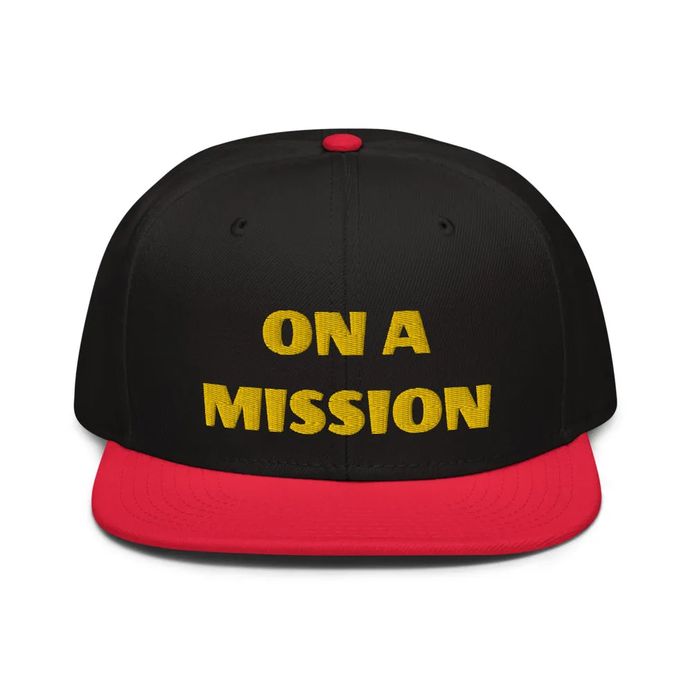 Snapback Hat "1052-0121 On A Mission (Yellow Logo)"