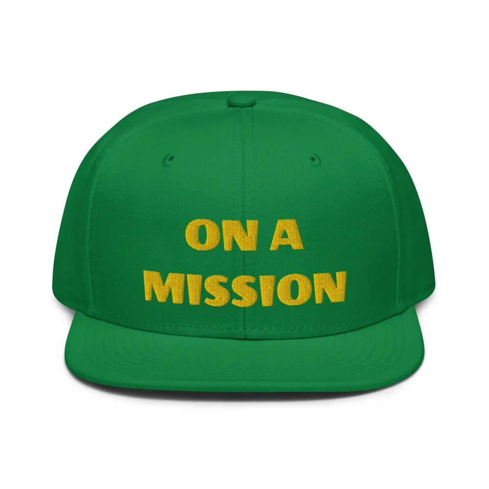 Snapback Hat "1052-0121 On A Mission (Yellow Logo)"