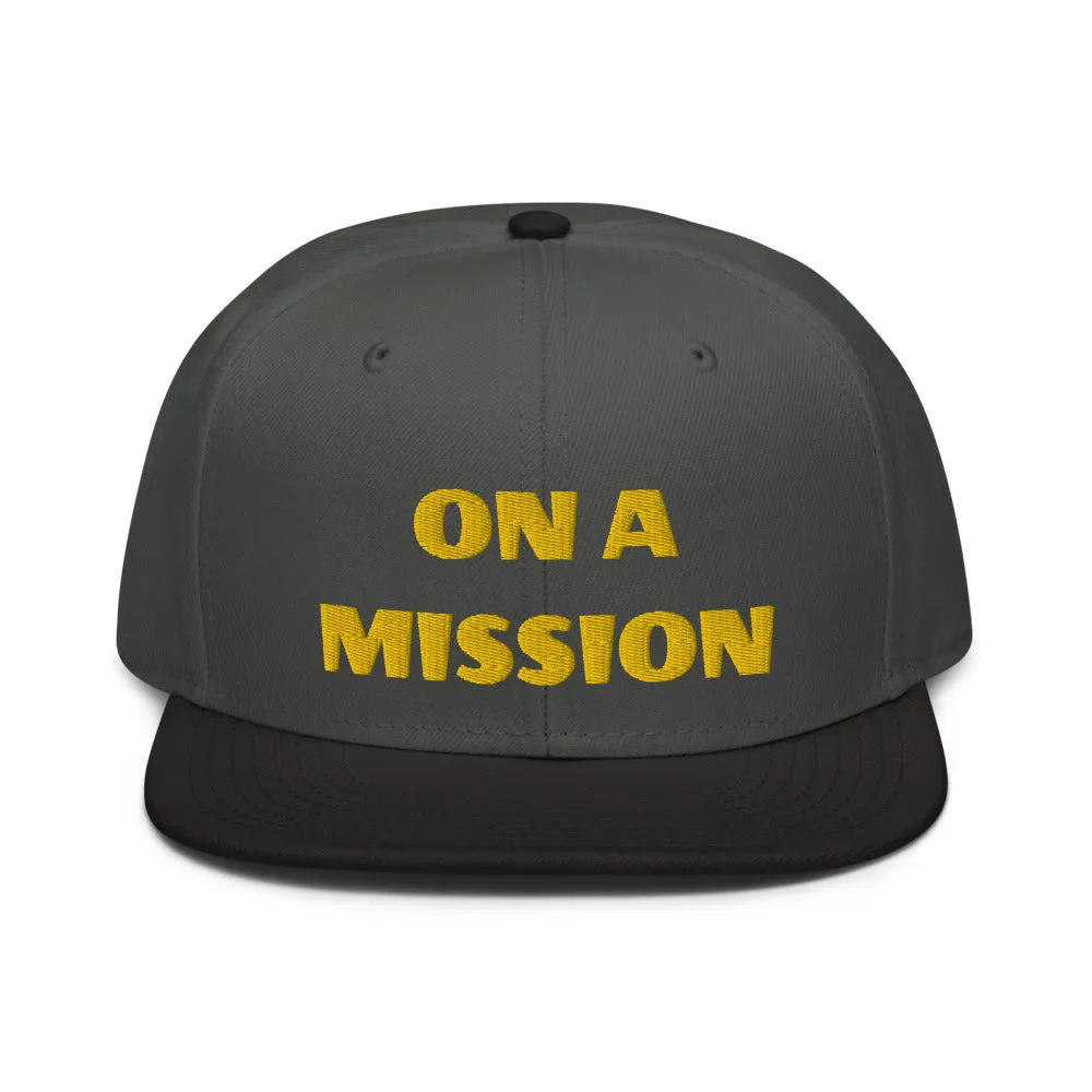 Snapback Hat "1052-0121 On A Mission (Yellow Logo)"