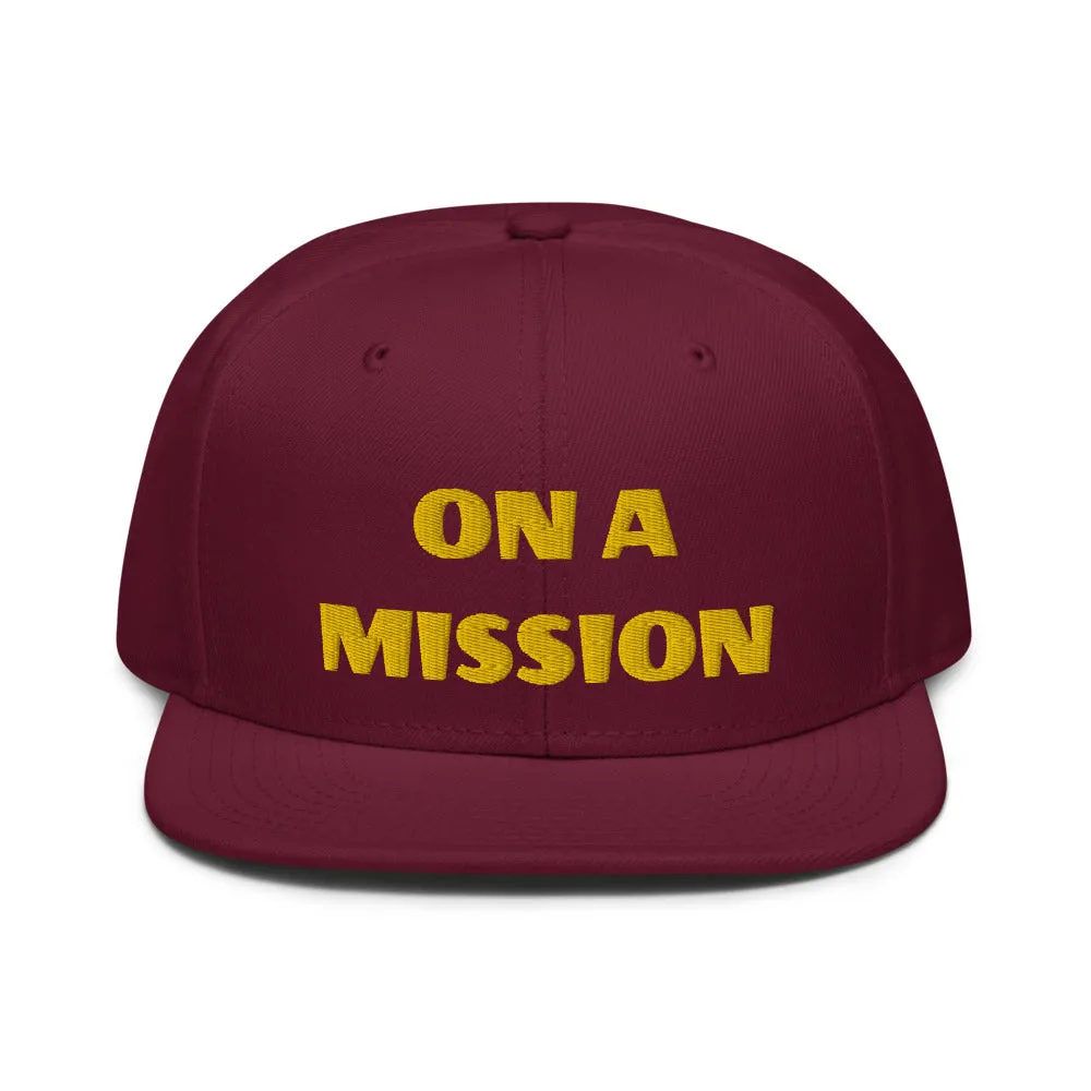 Snapback Hat "1052-0121 On A Mission (Yellow Logo)"