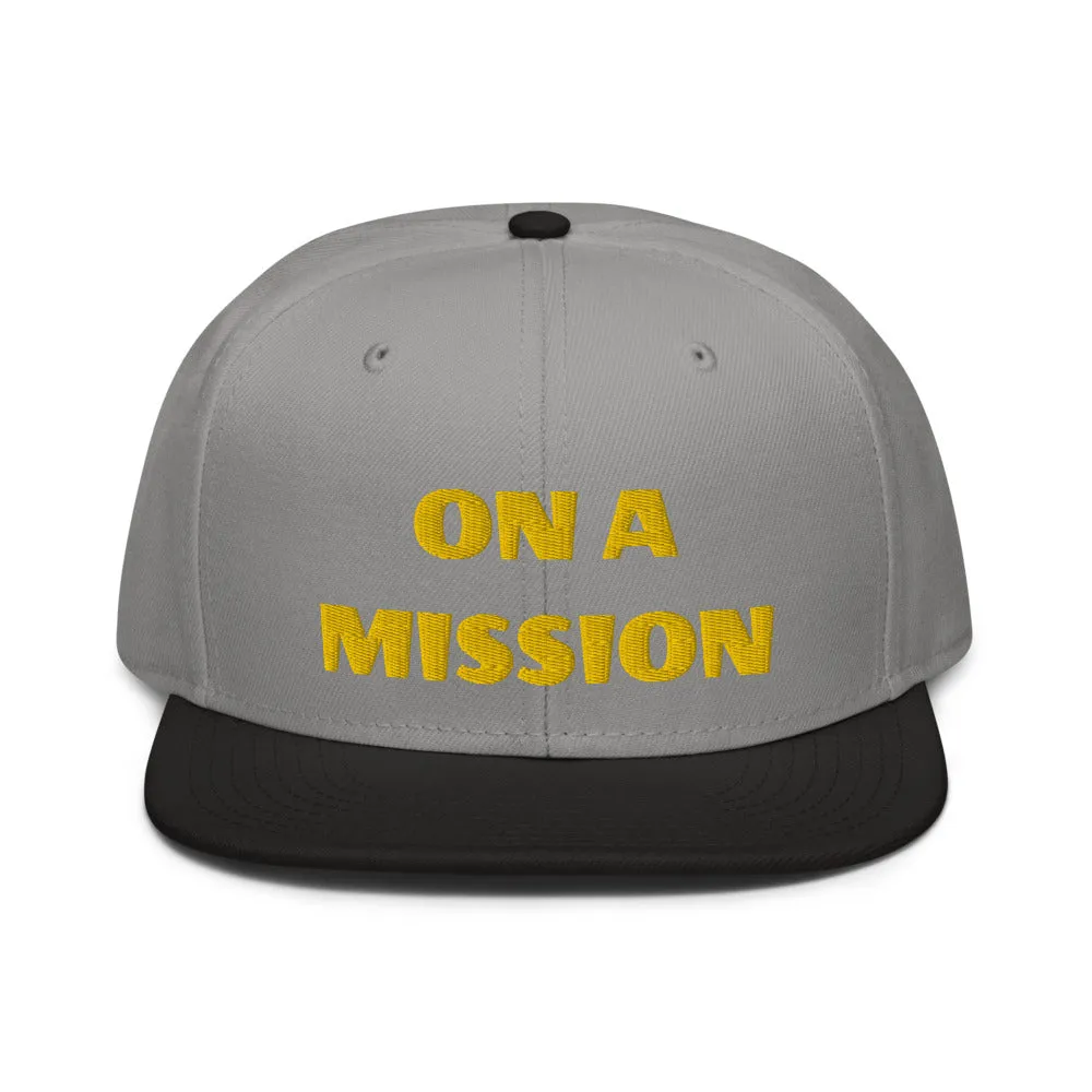 Snapback Hat "1052-0121 On A Mission (Yellow Logo)"