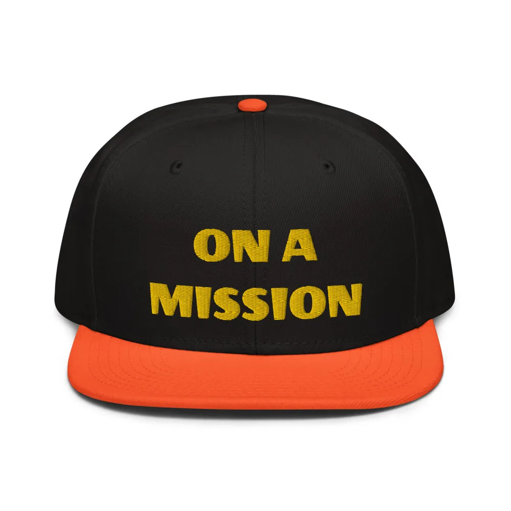 Snapback Hat "1052-0121 On A Mission (Yellow Logo)"