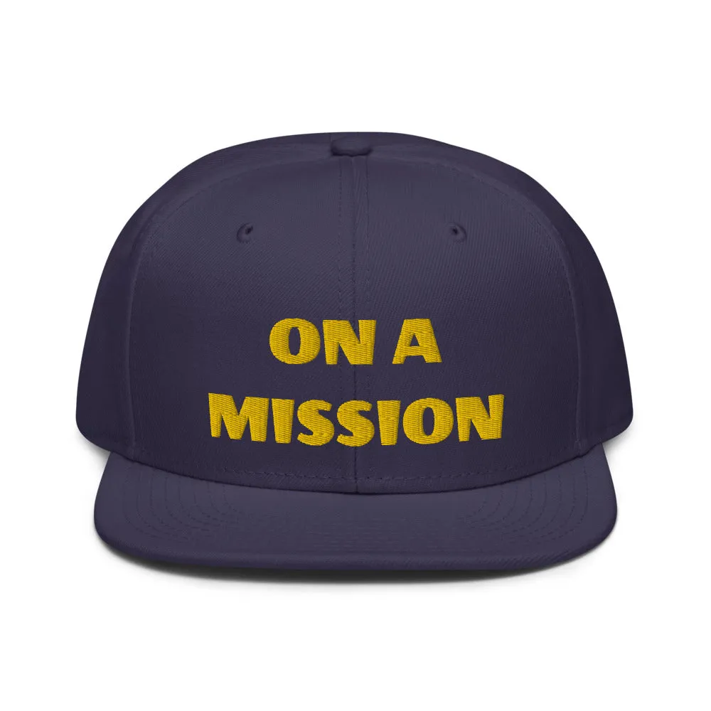 Snapback Hat "1052-0121 On A Mission (Yellow Logo)"