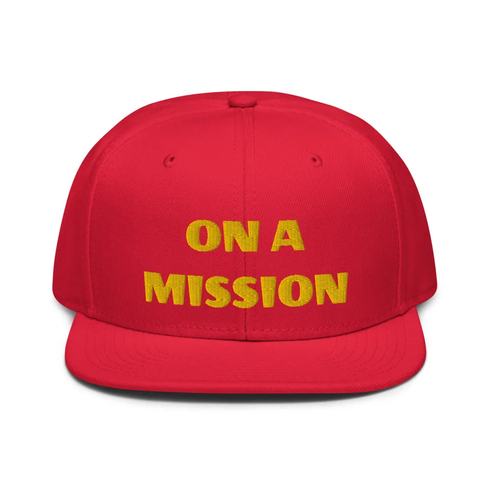 Snapback Hat "1052-0121 On A Mission (Yellow Logo)"