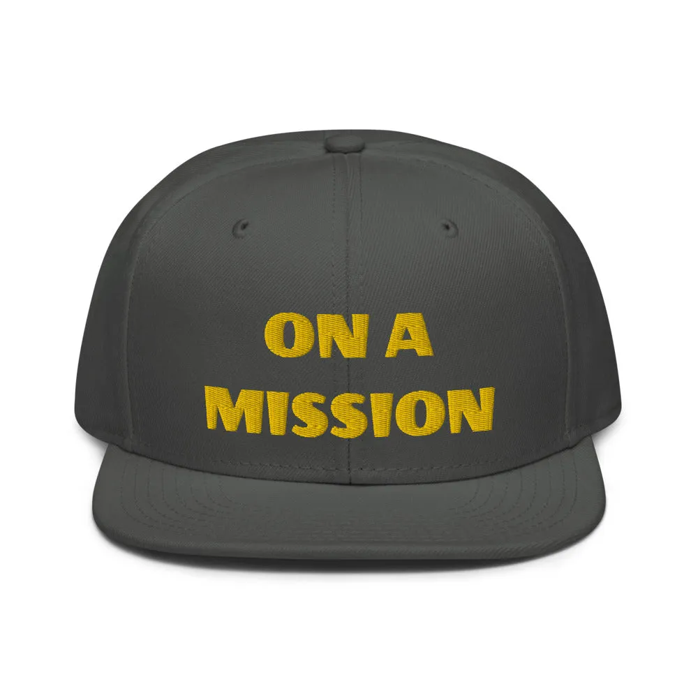 Snapback Hat "1052-0121 On A Mission (Yellow Logo)"