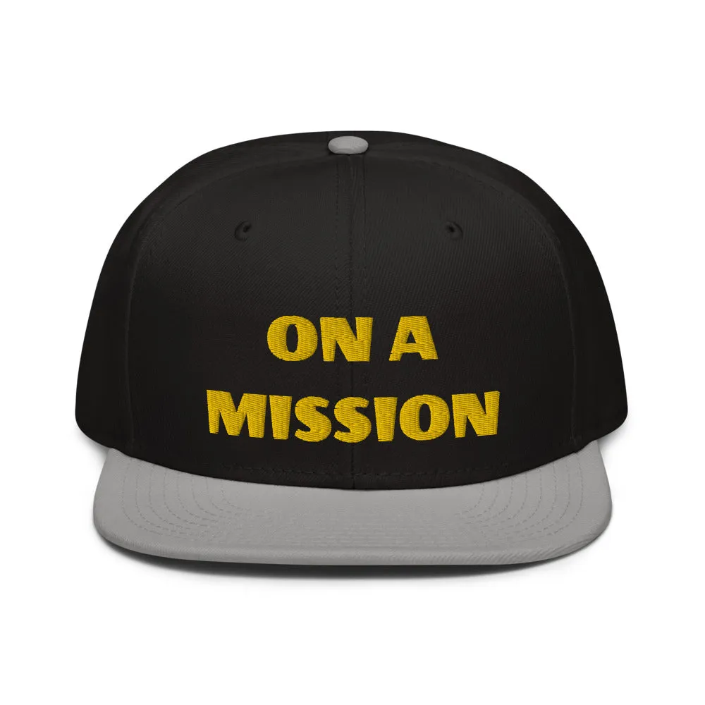 Snapback Hat "1052-0121 On A Mission (Yellow Logo)"
