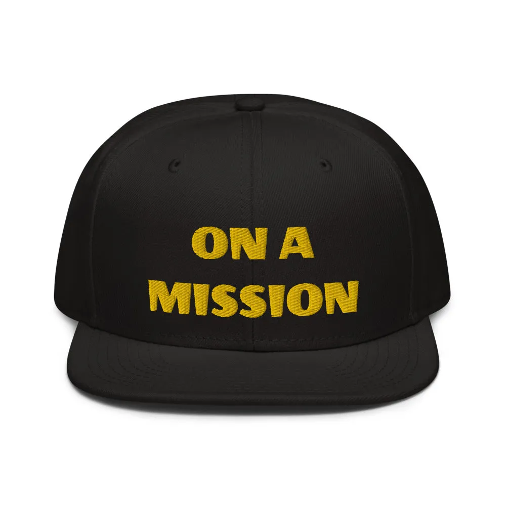 Snapback Hat "1052-0121 On A Mission (Yellow Logo)"