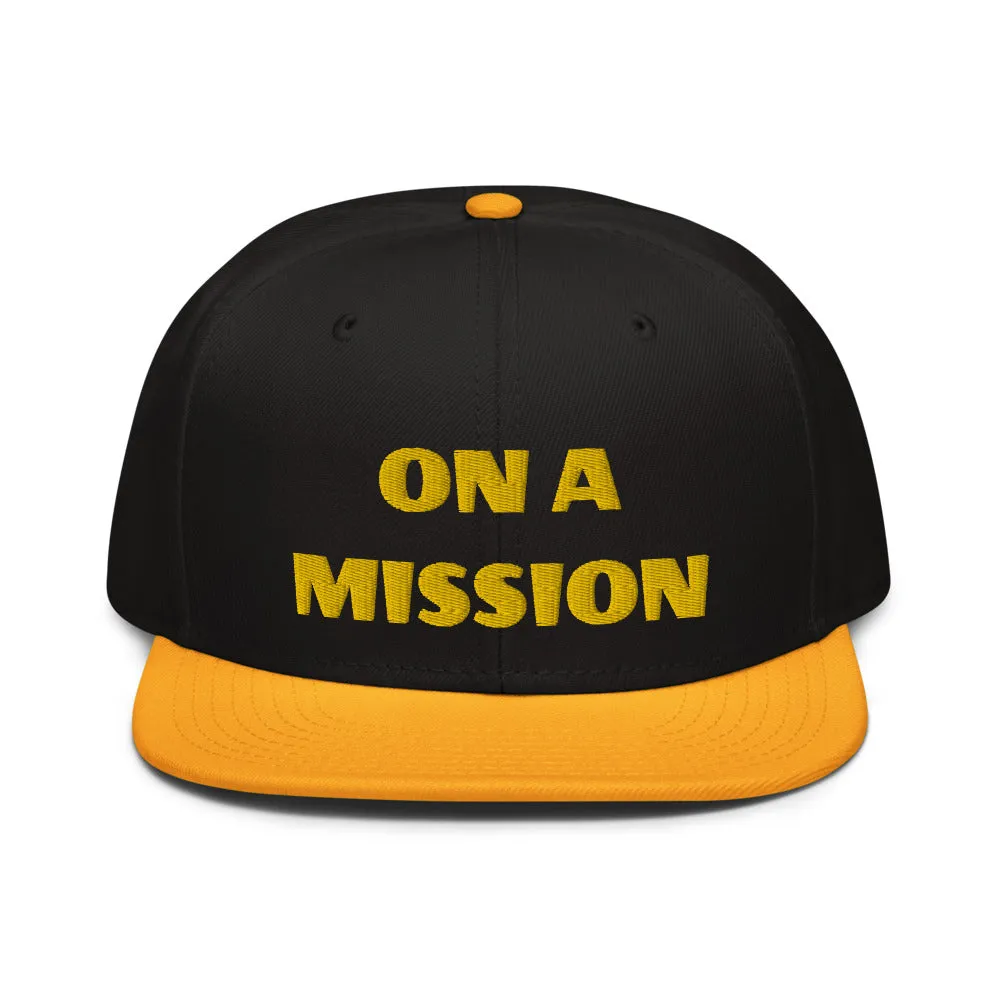 Snapback Hat "1052-0121 On A Mission (Yellow Logo)"