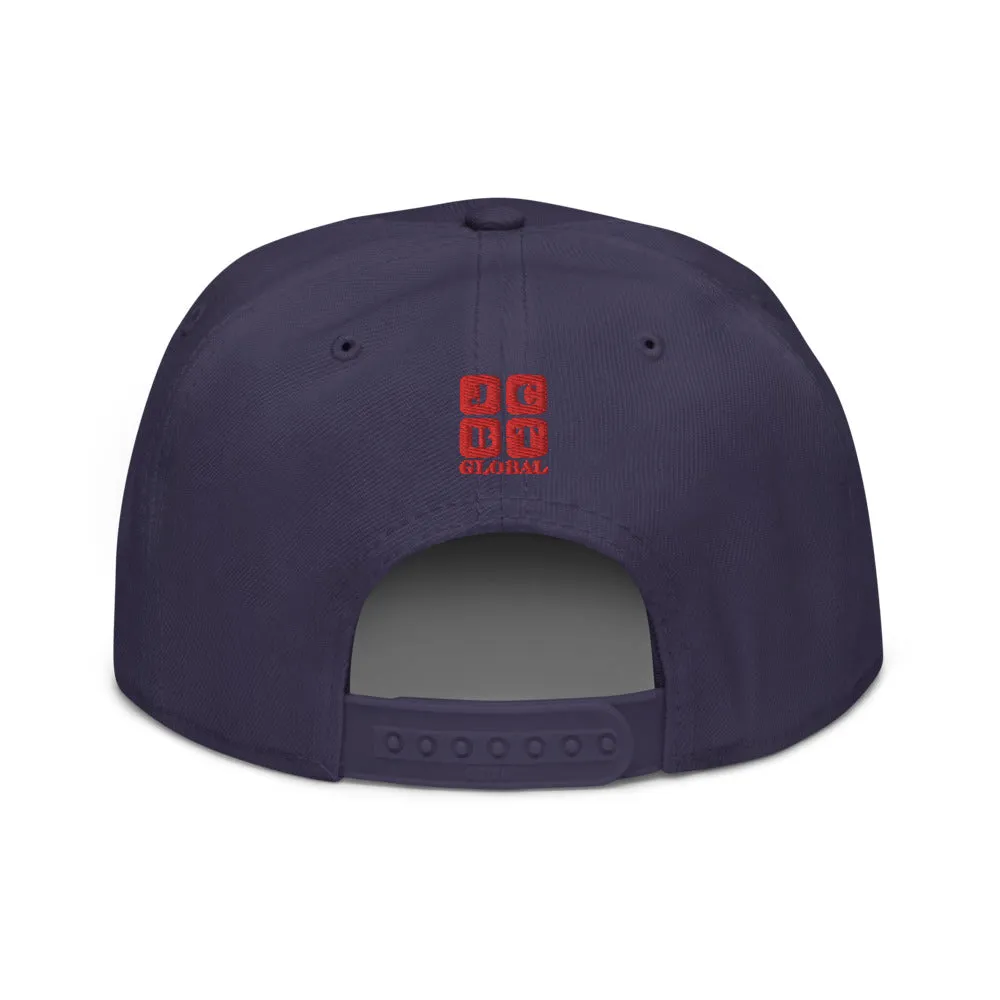 Snapback Hat "2052-0071 An Engineer's Mind Never Stops (Red Logo)"