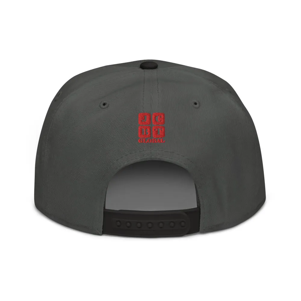 Snapback Hat "2052-0071 An Engineer's Mind Never Stops (Red Logo)"