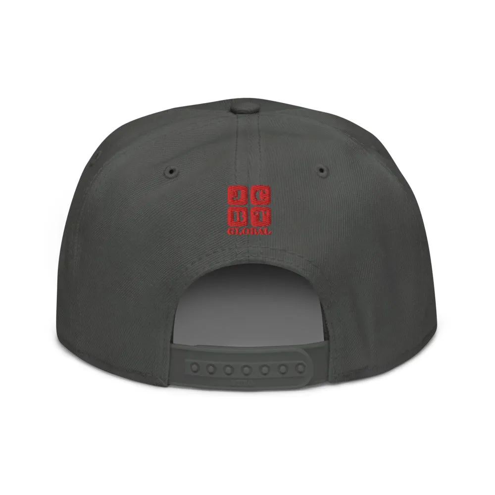 Snapback Hat "2052-0071 An Engineer's Mind Never Stops (Red Logo)"