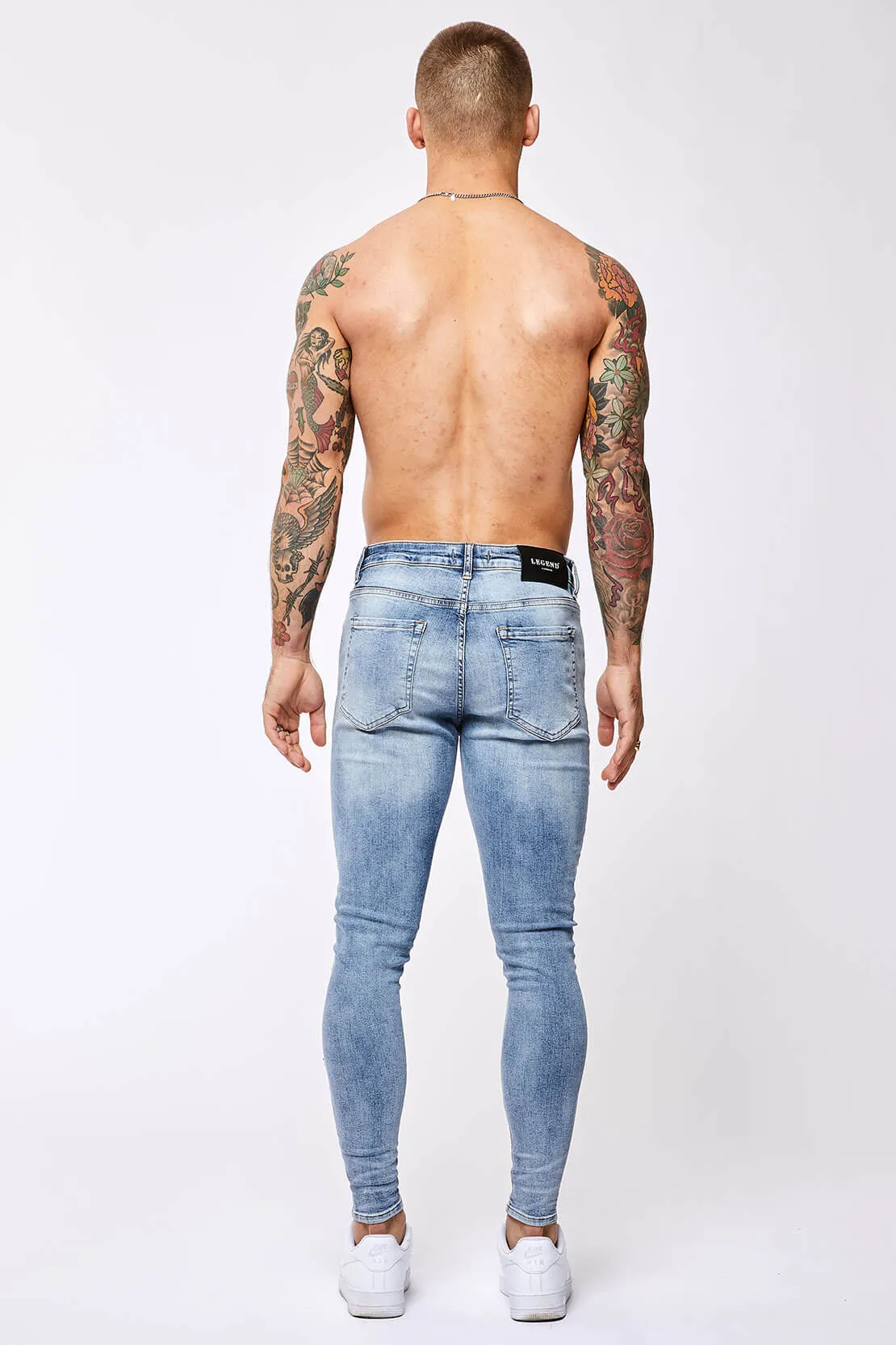 SPRAY-ON JEANS - LIGHT BLUE OVERDYE
