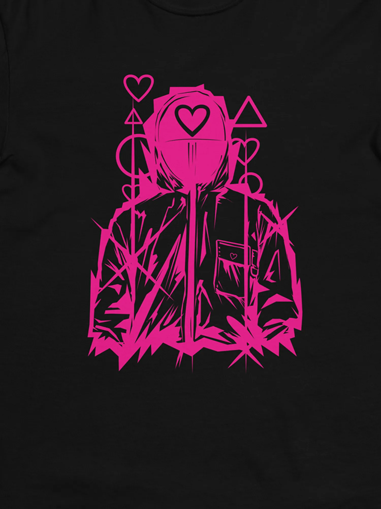 Squid Game Heart Guard Men’s Heavyweight T-Shirt [Black]