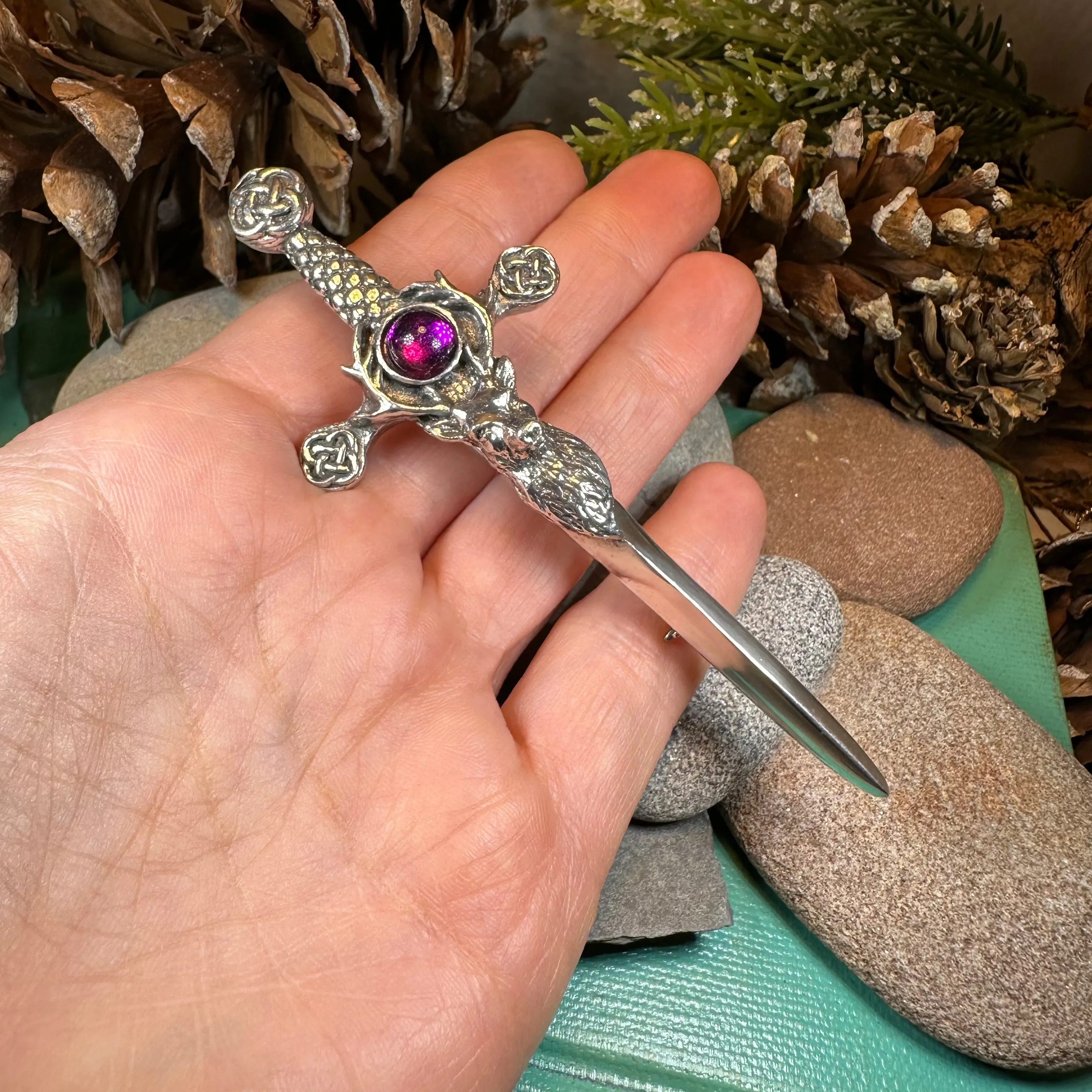 Stag Sword Kilt Pin