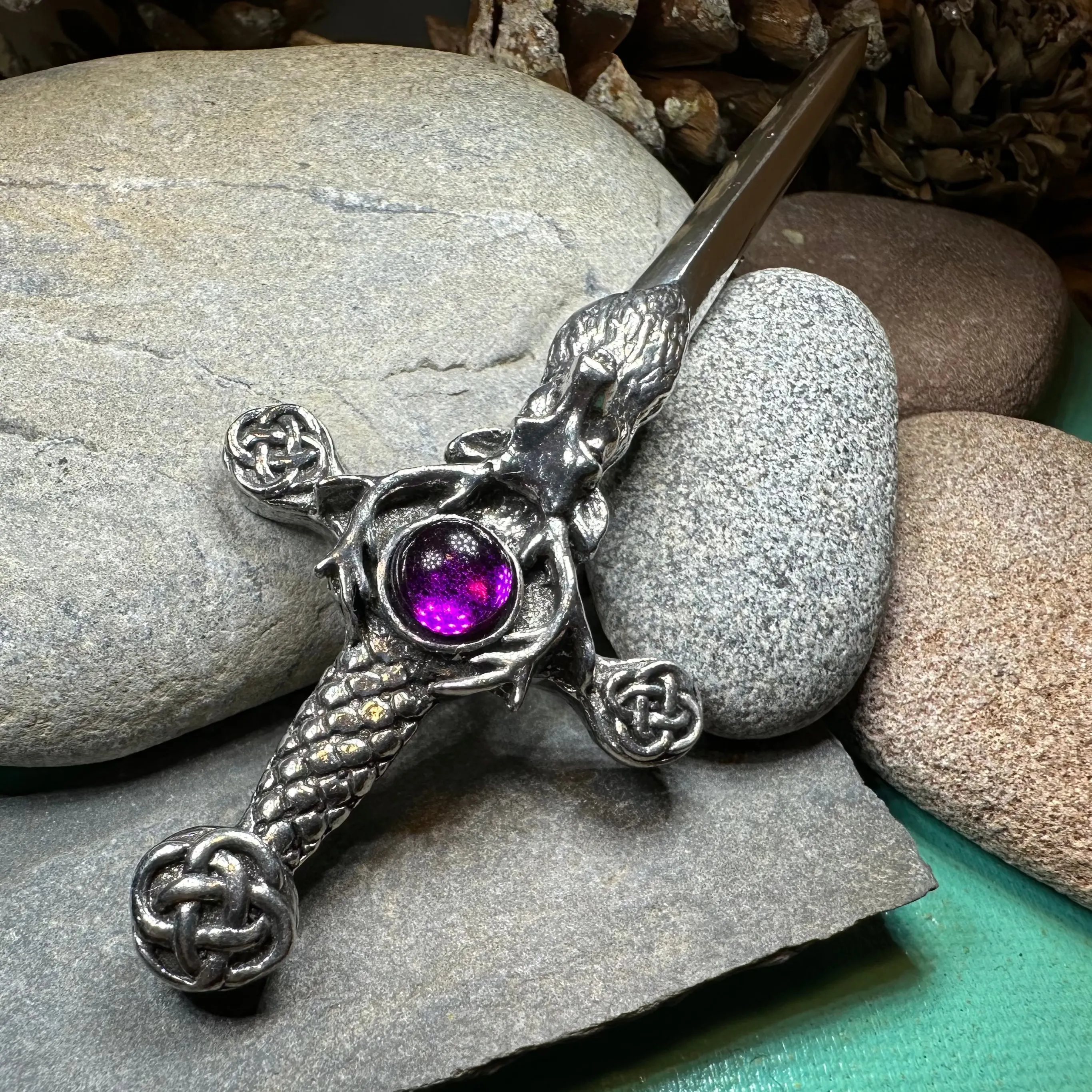Stag Sword Kilt Pin