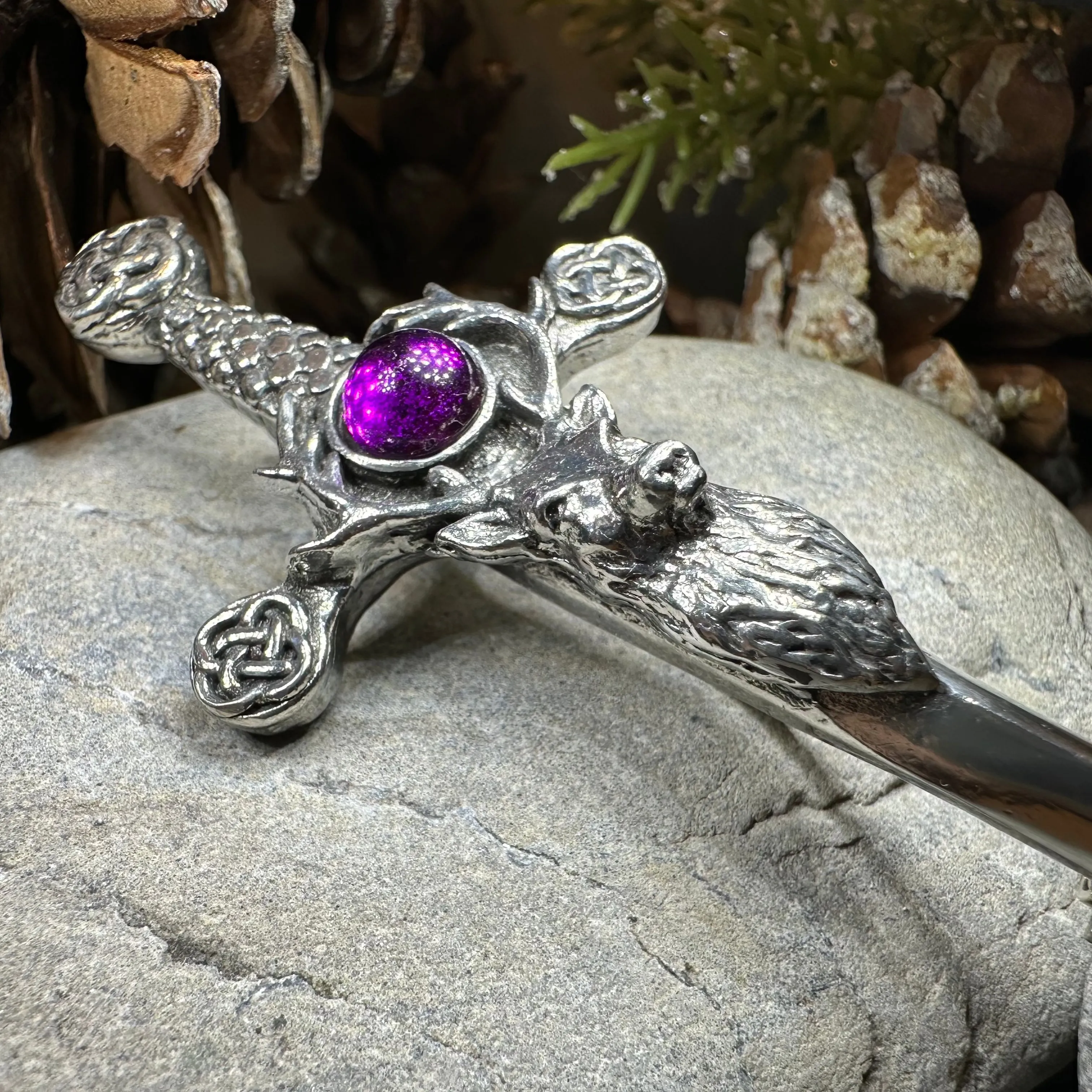 Stag Sword Kilt Pin