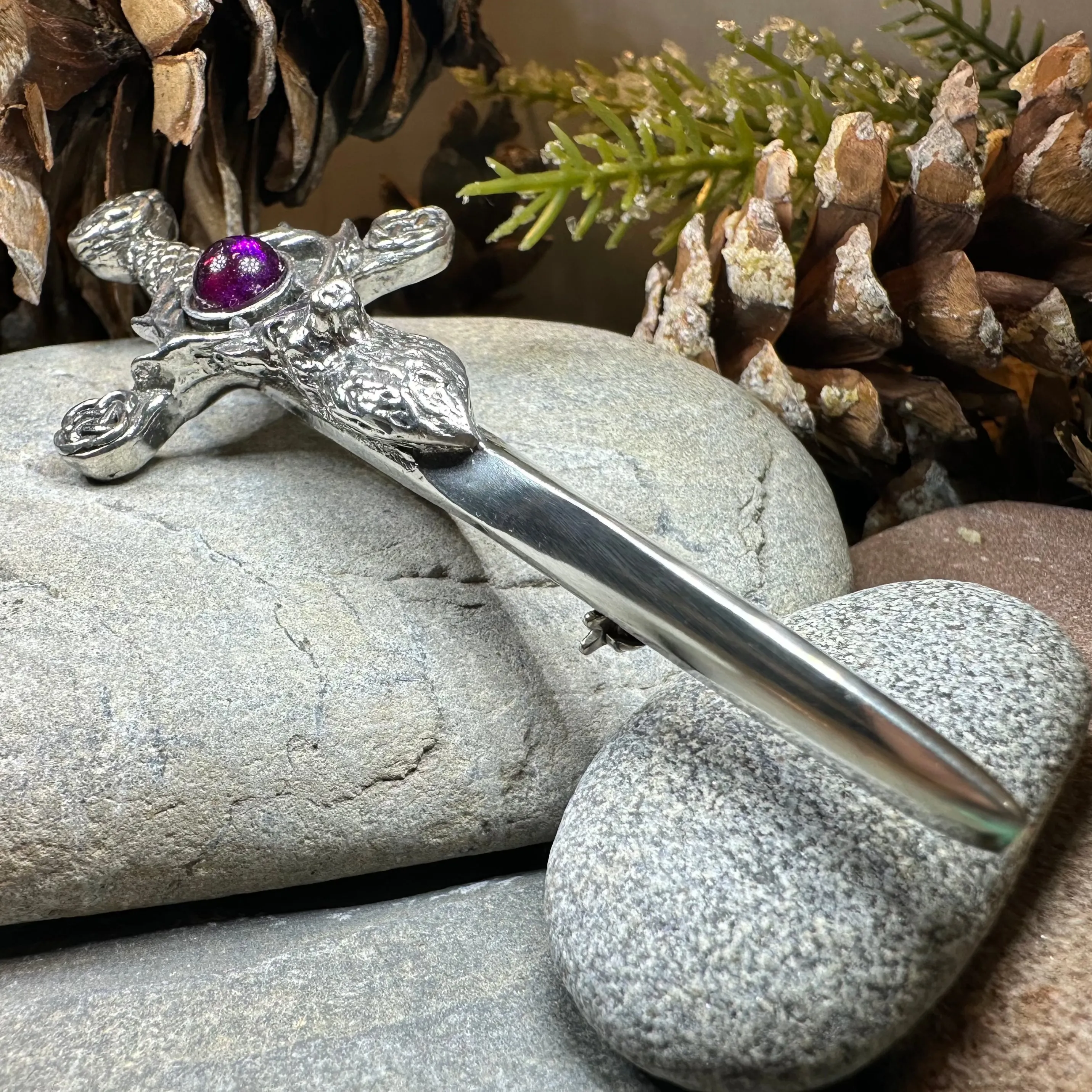Stag Sword Kilt Pin