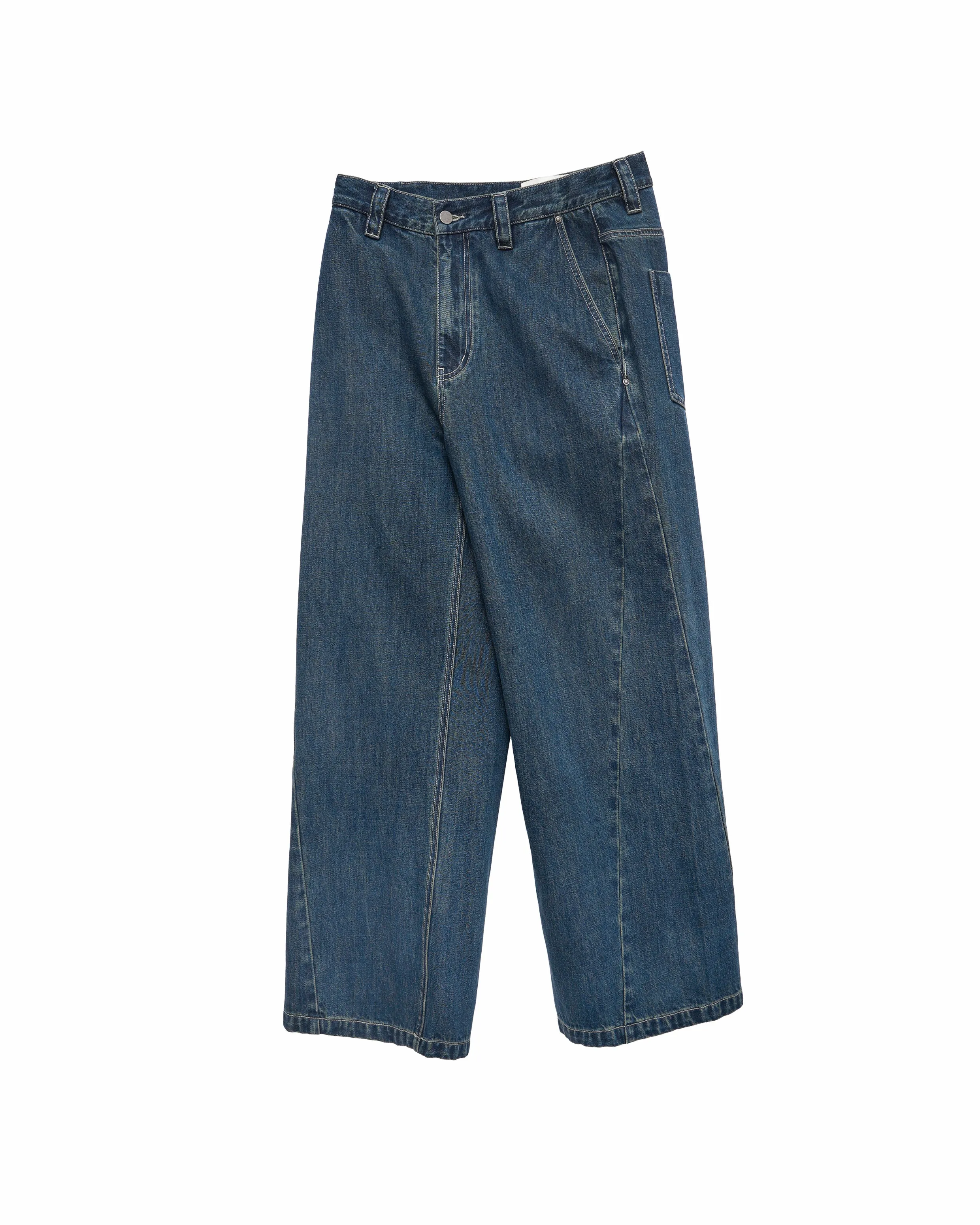 Straight Leg Belted Jeans