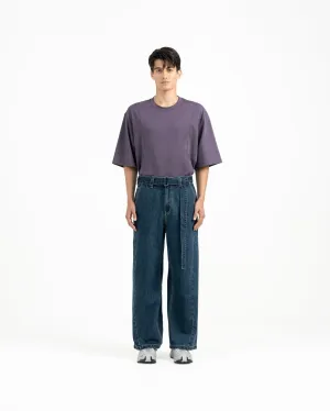 Straight Leg Belted Jeans